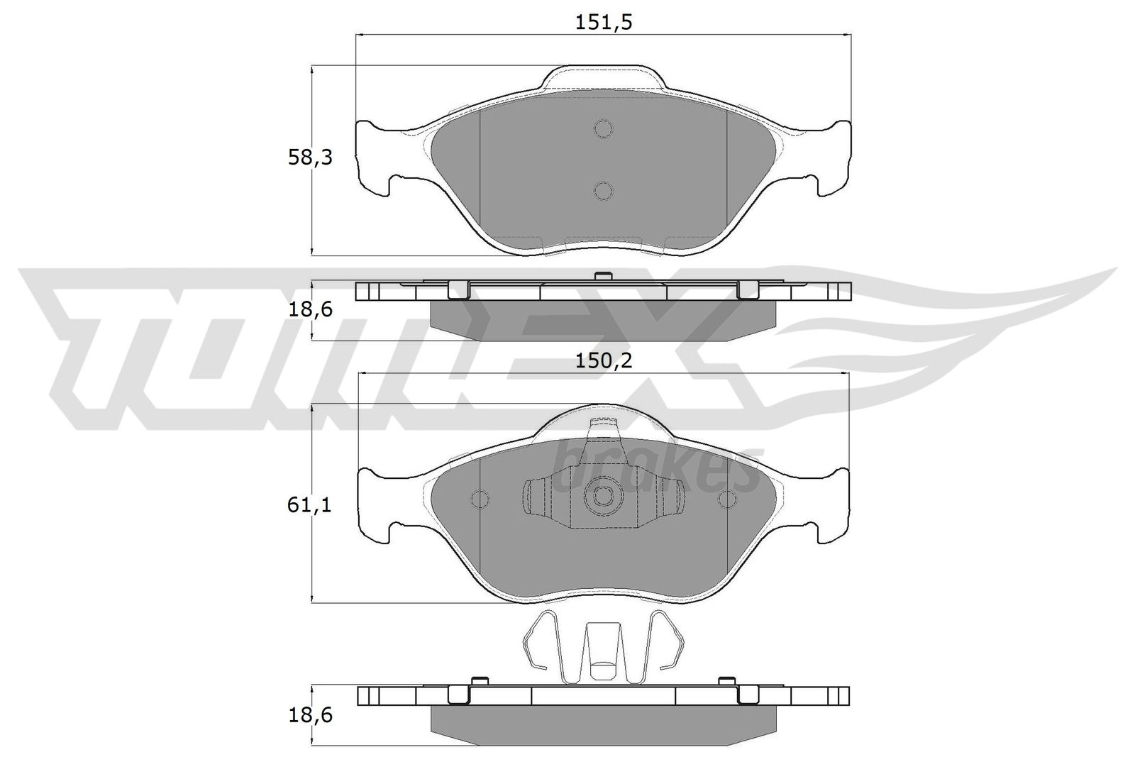 TOMEX Brakes TX 12-55 Sada...